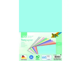 folia Tonpapier PASTELL DIN A4 100 Blatt 10 Farben