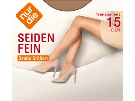 NUR DIE Damen Feinstrumpfhose Seidenfein XL 15 DEN