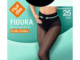 NUR DIE Damen figurformende Feinstrumpfhose Figura Komfortgroesse 25 DEN