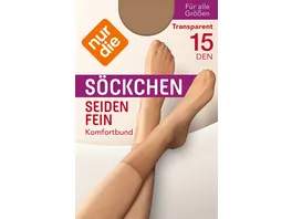 NUR DIE Damen Soeckchen Seidenfein 15 DEN