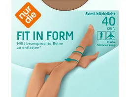 NUR DIE Damen Feinstrumpfhose Fit in Form 40 DEN