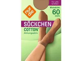 NUR DIE Damen Soeckchen Cotton Sensation 60 DEN