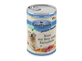 LandFleisch Classic Senior Hundenassfutter Rind mit Kartoffeln mit Gartengemuese