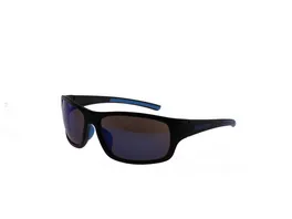 PRIMETTA Sonnenbrille schwarz mit blauer Scheibe verspiegelt