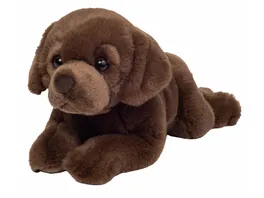 Teddy Hermann Kuscheltier Labrador liegend schokobraun 32 cm
