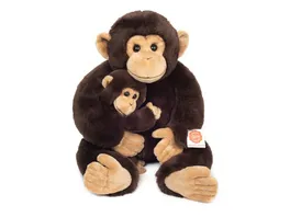 Teddy Hermann Kuscheltier Schimpanse mit Baby 40 cm