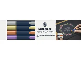 Schneider Metallic Rollerball Paint It 050 4er Karton Etui