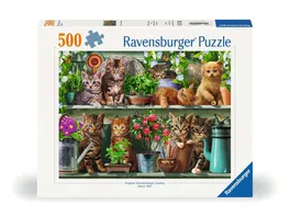 Ravensburger Puzzle 12000205 Katzen im Regal 500 Teile Puzzle