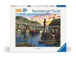 Ravensburger Puzzle 12000212 Morgens am Hafen 500 Teile Puzzle fuer Erwachsene und Kinder ab 10 Jahren
