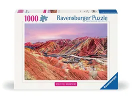 Ravensburger Puzzle 12000252 Regenbogenberge China 1000 Teile Puzzle Beautiful Mountains Kollektion ab 14 Jahren