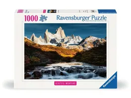 Ravensburger Puzzle 12000253 Fitz Roy Patagonien 1000 Teile Puzzle Beautiful Mountains Kollektion ab 14 Jahren