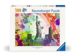 Ravensburger Puzzle 12000368 Postkarte aus New York 500 Teile Puzzle fuer Erwachsene und Kinder ab 12 Jahren