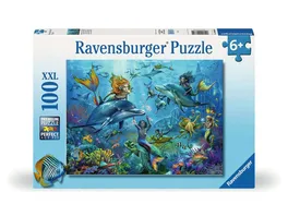 Ravensburger Kinderpuzzle 12000864 Abenteuer unter Wasser 100 Teile XXL Puzzle fuer Kinder ab 6 Jahren