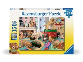 Ravensburger Kinderpuzzle 12000865 Verspielte Welpen 150 Teile XXL Puzzle fuer Kinder ab 7 Jahren