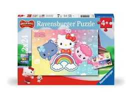 Ravensburger Kinderpuzzle 12001034 Die besten Freunde 2x24 Teile Hello Kitty Puzzle fuer Kinder ab 4 Jahren