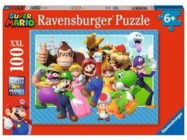 Ravensburger Kinderpuzzle 12001074 Los geht s 100 Teile XXL Super Mario Puzzle fuer Kinder ab 6 Jahren