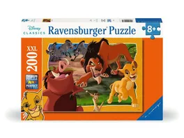 Ravensburger Kinderpuzzle 12001177 Hakuna Matata 200 Teile XXL Disney Koenig der Loewen Puzzle fuer Kinder ab 8 Jahren