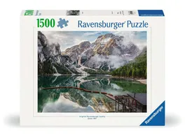 Ravensburger Puzzle 12001211 Pragser Wildsee 1000 Teile Puzzle fuer Erwachsene und Kinder ab 14 Jahren