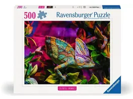 Ravensburger Puzzle 12001333 Colorful Animals Chamaeleon 500 Teile Puzzle fuer Erwachsene und Kinder ab 12 Jahren