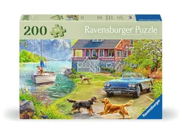 Ravensburger Puzzle 12001370 Sommerhaus am See Puzzle fuer aeltere Menschen und Senioren