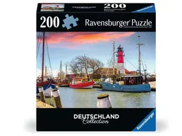 Ravensburger Puzzle 12001476 Der Hafen von Buesum 200 Teile Puzzle Deutschland Collection fuer Erwachsene ab 14 Jahren