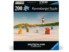 Ravensburger Puzzle 12001477 Leuchtturm hinter der Duene auf Borkum 200 Teile Puzzle