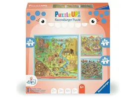 Puzzle UP Geschichte von Ravensburger 12004005 3 Puzzles mit 100 121 144 Teilen zum Kombinieren und mit extra Wissensheft