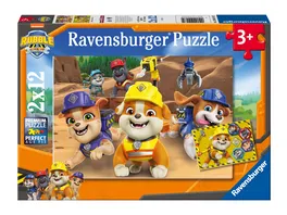 Ravensburger Kinderpuzzle 12004167 Rubble Crew Puzzle fuer Kinder ab 3 Jahren mit 2x12 Teilen