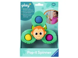 Ravensburger 4867 play Pop it Spinner Affe Saugnapf Spielzeug Silikon Spielzeug Baby Spielzeug ab 6 Monate