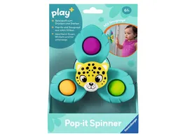 Ravensburger 4868 play Pop it Spinner Leopard Saugnapf Spielzeug Silikon Spielzeug Baby Spielzeug ab 6 Monate