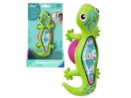 Ravensburger 4870 play Regenmacher Gecko Musikinstrument Mini Rassel Saugnapf Spielzeug Badespielzeug