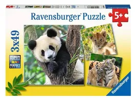 Ravensburger Puzzle Panda Tiger und Loewe 49 Teile