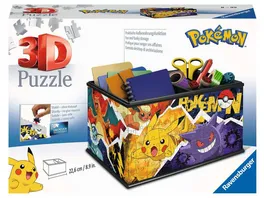 Ravensburger Puzzle 3D Puzzles Aufbewahrungsbox Pokemon 216 Teile Praktischer Organizer fuer Pokemon Fans ab 8 Jahren