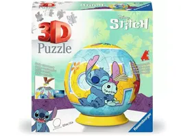 Ravensburger 3D Puzzle 11596 Puzzle Ball Disney Stitch Puzzle Ball fuer Erwachsene und Kinder ab 6 Jahren