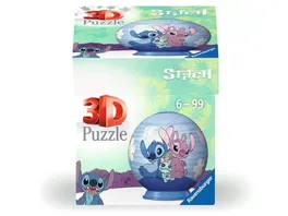 Ravensburger 3D Puzzle 11597 Puzzle Ball Disney Angel fuer grosse und kleine Stitch Fans ab 6 Jahren