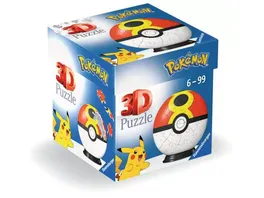 Ravensburger 3D Puzzle 11628 Puzzle Ball Pokemon Pokeballs Wiederball EN Repeat Ball