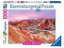 Ravensburger Puzzle Regenbogenberge China 1000 Teile