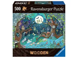 Ravensburger Puzzle WOODEN Puzzle Fantasy Forest 500 Teile Holzpuzzle