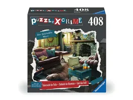 Ravensburger Puzzle X Crime Der geschenkte Mord 408 Teile Puzzle Krimispiel fuer 1 4 Spieler