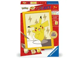 Ravensburger Malen nach Zahlen 20084 Pikachu Pokemon Motiv fuer Kinder ab 7 Jahren