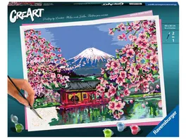 Ravensburger Beschaeftigung CreArt Malen nach Zahlen 20177 Japanese Cherry Blossom