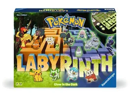 Ravensburger Spiel Pokemon Labyrinth Glow in the Dark Schiebespass mit den beliebtesten Pokemon fuer 2 6 Personen