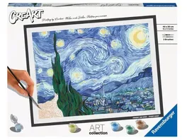 Ravensburger Beschaeftigung CreArt ART Collection Starry Night Van Gogh Malen nach Zahlen fuer Erwachsene