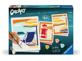 Ravensburger CreArt Malen nach Zahlen 23901 Gallery Wall Set At the Beach ab 12 Jahren