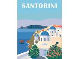 Ravensburger CreArt Malen nach Zahlen 23906 Farbenfrohes Santorini ab 12 Jahren Malen auf Leinwand