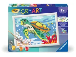 Ravensburger CreArt Malen nach Zahlen 23993 Meeresschildkroete ab 9 Jahren