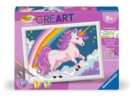 Ravensburger CreArt Malen nach Zahlen 23996 Pinkes Einhorn ab 9 Jahren