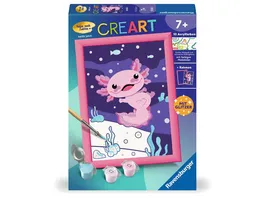 Ravensburger CreArt Malen nach Zahlen 25555 Axolotl ab 7 Jahren