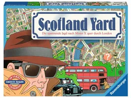 Ravensburger Spiel Scotland Yard 40 Jahre Jubilaeumsedition im Retro Design mit Abenteuerbuch Abwechslungsreiches Familienspiel fuer 2 6 Spieler