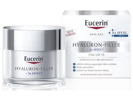 Eucerin Hyaluron Filler 3x Effect Tag LSF 15 normale Haut bis Mischhaut